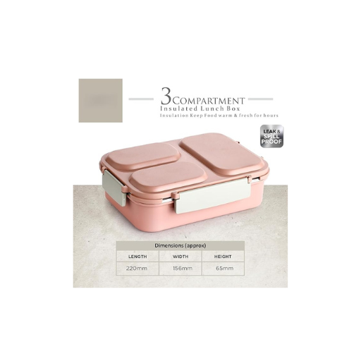 3 Compartment Insulated Lunch Box