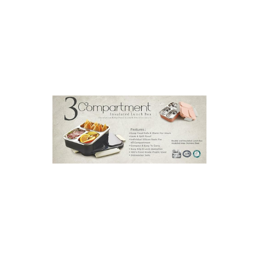 3 Compartment Insulated Lunch Box